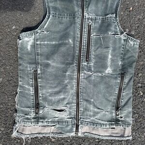 Kuhl Burr Vest M Canvas Olive Green Vintage Patina Dye Medium VTG Beautiful Fade